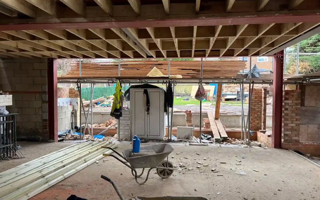 Residential Structural Engineer overseeing Steel Design for Extension and Loft Conversion project, featuring two box frames for an open plan living arrangement.