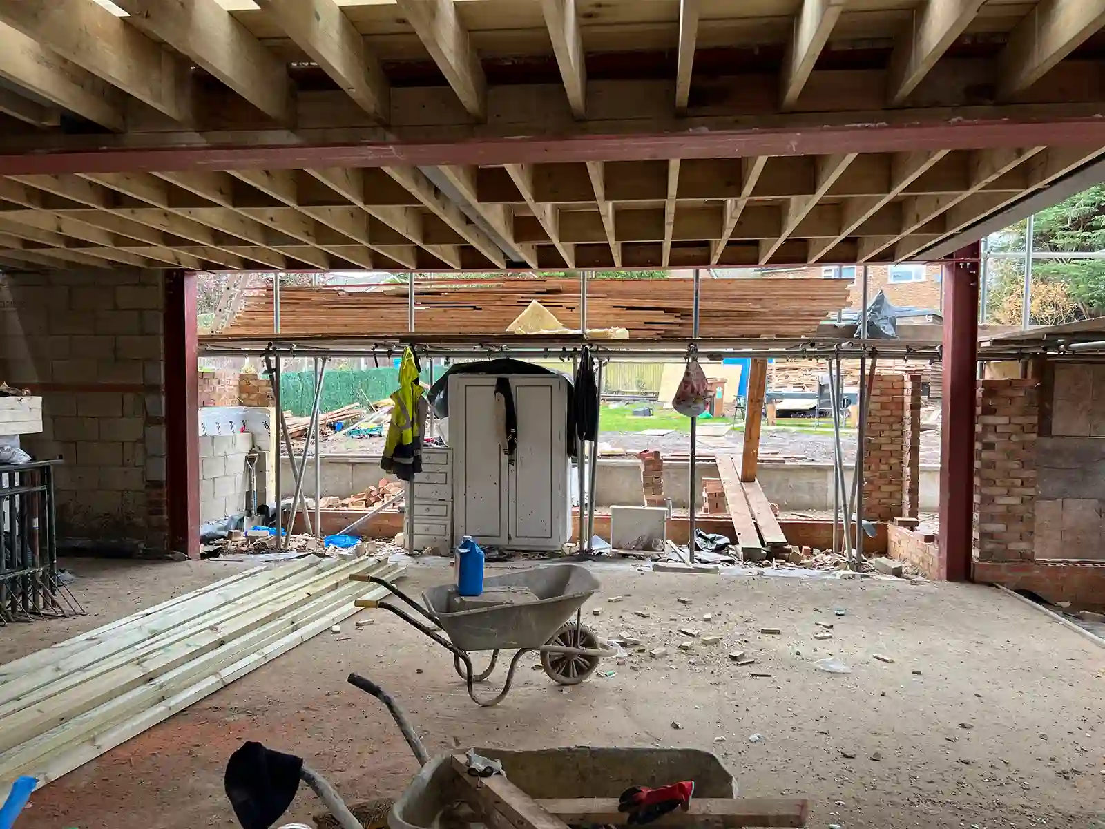 Residential Structural Engineer overseeing Steel Design for Extension and Loft Conversion project, featuring two box frames for an open plan living arrangement.