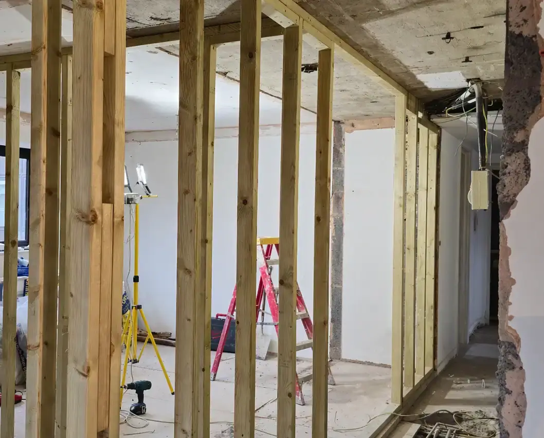 Timber partition wall - non load bearing, c16 400 centres
