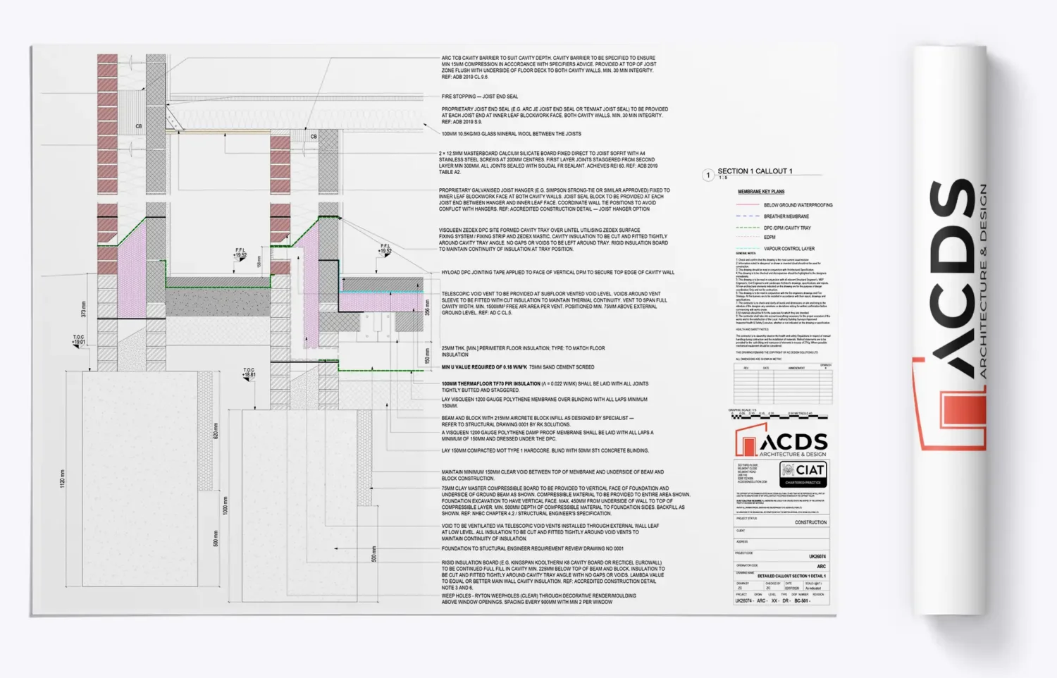 New Build level threshold construction detail